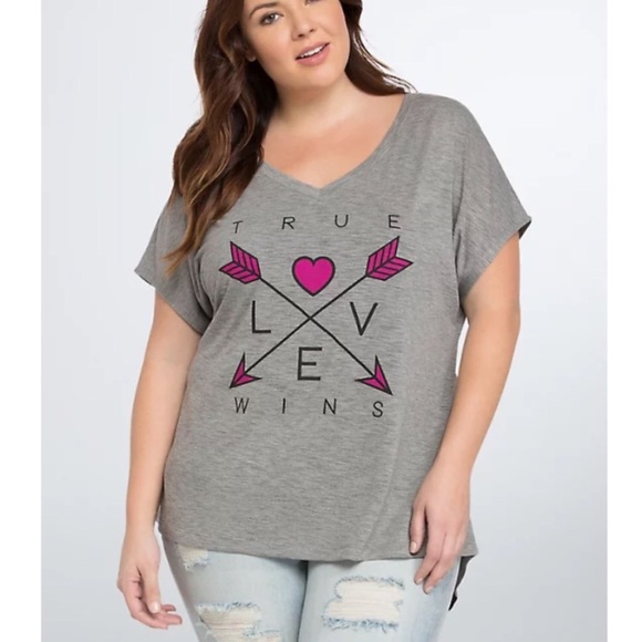 torrid Tops - Torrid True Love Wins Chiffon Back Top